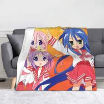 Anime Lucky Star Antklodė Pūkuotos Juokingos Šiltos Mėtomos Antklodės Namų Dekoro 75X95CM