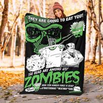1 vnt. Zombių vandens temos dizaino flanelės pledas - 3D spausdintas minkštas šiltas, lengvas visų sezonų pledas stovyklavimui, kelionėms, lovai-080761 75X95CM