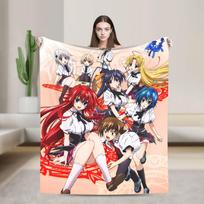 High School DxD Flanelinis pledas Anime Super Šiltas Mesti pledas Svetainei Dekoratyvinis Juokingas Lovatiesė Sofos Lovo Užvalkalas 75X95CM