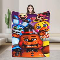 FNAF At Freddys Bonnie Blankets Game Airplane Travel Flannel Bedding Throws For Couch Chair Warm Custom Quality Bedspread Gift 75X95CM