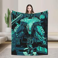 Metal Gear Solid Žaidimas Šilta Antklodė Pledas Pliušinis Pledas Grafinis Sofos Kėdės Flanelinis Patalynės Užvalkalas Sofa Lova 75X95CM