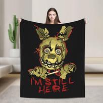 Pas Fredį Springtrap Antklodės Vilnos Žiemos FNAF Žaidimas Kvėpuojanti Šilta Apklodė Namams Miegamajam Lovatiesė 75X95CM