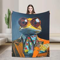 Ponas Varliukas Flanelinis pledas Žiemos Minkštas Patvarus Mėtomas pledas Mergaitėms Berniukams Sofai Gatvės Trend Lovatiesė Sofos Lovo uždangalas 75X95CM