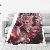 Astarion B-Baldurs Game Gate Megztas pledas Vampyro mesti pledas Lėktuvo kelionė Spausdintas Minkštas Šiltas Kvėpuojantis Plīšinis Plonas Antklodė 75X95CM