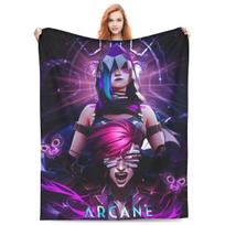 Arcane 2 Veiksmo nuotykių fantazijos flanelės pledas Pledai patalynei Kelionės minkšti patalynės užtiesalai 75X95CM