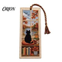 Cross Stitch Bookmark DIY Kit for Adults Beginners, Seasonal Cat Book Lover Gift Handmade Embroidery Kit, Gifts Lovers, Readers C