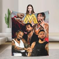 Maluma Raperio flanelinis pledas Minkštas patvarus pledas miegamojo kelionėms Naujoviškas lovatiesė sofos lovos užvalkalas 75X95CM