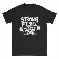 Unisex Funny Strong Deadlift Bodybuilding Pitbull T Shirts  Cotton Clothes Vintage Short Sleeve O Neck Tee Shirt Summer TShirt S įvairiaspalvis