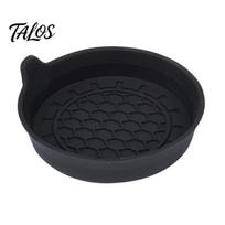 Shock Absorbing Cup Holder Insert Car Mat, Non-Slip Silicone Coaster with Raised Honeycomb Texture Edge, Anti Rattle Pad for Auto Drink Interior juoda