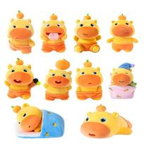 Duoai Authentic Capybara Lulu Plush Stuffed Animal Toy Keychain Backpack Pendant Cute Cartoon Creature Small Brown 15cm Genuinely authorized + anti-counterfeiting label yellow