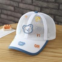 Adjustable Velcro Baby Baseball Cap Mesh Breathable Summer Hat Fashion Kid Sun Hat  Boys Girls balta