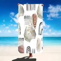 Mid Century Modern Microfiber Beach Towel Watercolor Rainbow Art Bath Towel Aesthetic Abstract Geometric Swim Blanket 50x100cm