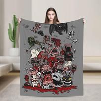 the binding of isaac Knitted Blankets Fleece indie video games Ultra-Soft Throw Blankets for Home Couch Quilt Portable Size: 75*100cm, Weight: 230 GSM