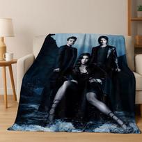 New The Vampire Diaries Damon Salvatore Flannel Blanket,Warm and Cozy Soft Throw Blanket for Home Bedroom Bed Sofa Cover Size: 75*100cm, Weight: 230 GSM