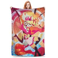 Flannel Throw Blanket Helluva Boss Beelzebub Warm Plush Blankets Soft Bedspread for Bed Living room Home Travel Couch Size: 75*100cm, Weight: 230 GSM