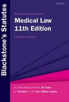 KNYGA Cressida Auckland Blackstone's Statutes on Medical Law