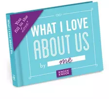 KNYGA Knock Knock What I Love about Us Book Fill in the Love Fill-in-the-Blank Book & Gift Journal