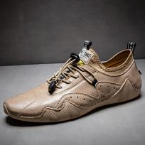 Fashion Men's casual leather shoes, oversized breathable and versatile trendy shoes, casual men's shoes, fashionable trendy shoes 38