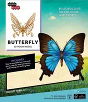 KNYGA Insight Editions IncrediBuilds: Butterfly 3D Wood Model