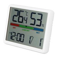 LED Desk Clock with with Temperature and Humidity Display 240mAh 1224H Digital Alarm Clock with