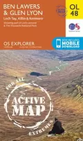 KNYGA Ordnance Survey Ben Lawers & Glen Lyon, Loch Tay, Killin & Kenmore
