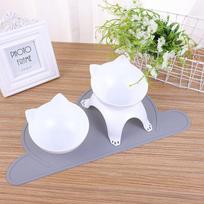 Pet Bowl Prevent Slip Easy Cleaning Cute Shape Small Pet Food Water Feeding Bowl for Dog Cat White balta
