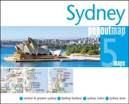 KNYGA Bookshop Sydney PopOut Map - pocket-size, pop up map of Sydney city centre
