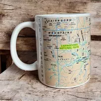 KNYGA Bookshop OS Map Ceramic Mug - Cairngorms National Park