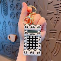 Red Panda & Pig Educational Maze Calculator Keychain - Multifunctional Backpack Pendant Gift
