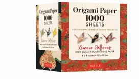 KNYGA Tuttle Tuttle Publishing Origami Paper 1,000 sheets Kimono Patterns 4" (10 cm)