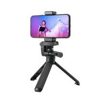Portable Aluminum Tripod Stand with 1/4  Screw Head & Bluetooth Phone Holder for Projectors and Cameras