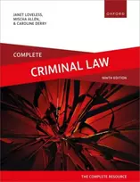 KNYGA Janet (Former Senior Lecturer in Law, Former Senior Lecturer in Law, London Metropolitan University) Loveless Complete Criminal Law