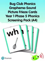 KNYGA Bookshop Bug Club Phonics Grapheme-Sound Picture Frieze Cards Year 1 Phase 5 Phonics screening pack (A4)