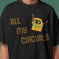 Futurama Bender T-shirt: All My Circuits Graphic Tee 3XL