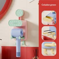 Suction Cup Hair Dryer Bracket Non Perforated Household Toilet Balcony Hair Dryer Storage Rack For Bathroom Daily Use