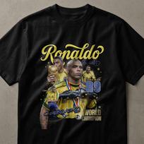 Ronaldo Futbolo Legenda Marškinėliai, O Fenomeno R9 Pasaulio Čempionas Futbolo Gerbėjo Marškinėliai, Ikoniška Vintage Sporto Dovana 2XL black