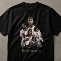 Football Legends T-Shirt | Messi Ronaldo Pelé Maradona GOATs Soccer Tee | Greatest Of All Time Fan Gift for Him 4XL
