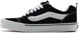 Vans Knu Skool Vyriški sportbačiai, Juodi/Tiesiai Balti (VN0009QC6BT)