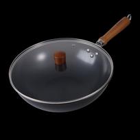Shibazi Zuo 32cm Flat Bottom Iron Wok