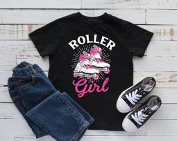 Roller Girl T-Shirt, Cute Rollerblading Kids Tee, Rollerblade, Tank Top, T-shirt, T-shirt,T-shirt, Kids Tee Apparel Gift L