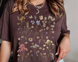 Cottagecore Shirt Granola Girl Boho Wildflower Shirt Botanical Shirt Cottage Core Shirt Goblincore Shirt Fairycore Floral Shirt Nature Shirt M