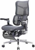 Sihoo Doro S300 -ergonominen toimistotuoli jalkatuella, musta