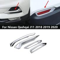 Skirta Nissan Qashqai J11 2018- Automobilio stilius ABS Automobilio priekinių rūko žibintų lempų vokelis Antakių dangtelis Galinio rūko žibinto dangtelis 2PCS Front Fog Lamp