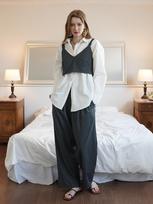 Muse By Rose Faye Tank Top (Striped Gray) M