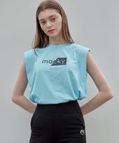 Mackie Shine Shoulder Sleeveless Sky Blue 1 Size