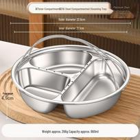 316 Stainless Steel Compartmented Steaming Plate