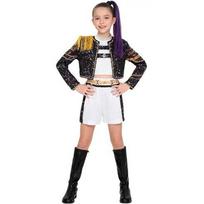 K-Pop Demon Hunters Black Cosplay Stage Costume, RUMI 130 juoda