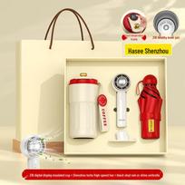 AQ USB Handheld Mini Fan Gift Set Coffee Cup + Fan + Umbrella