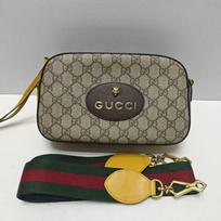 [Pre-Owned] Neo Vintage Series Gold Foil Logo Metal Tiger Head Monogram Canvas And Leather Camera Bag - Excellent #8B9FEA ONE SIZE