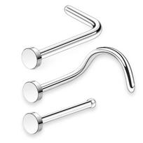 G23 Titanium Nose Piercing Jewelry L S Straight Nose Piercing Studs Titanium Nose Stud Set 0.8*7*3mm